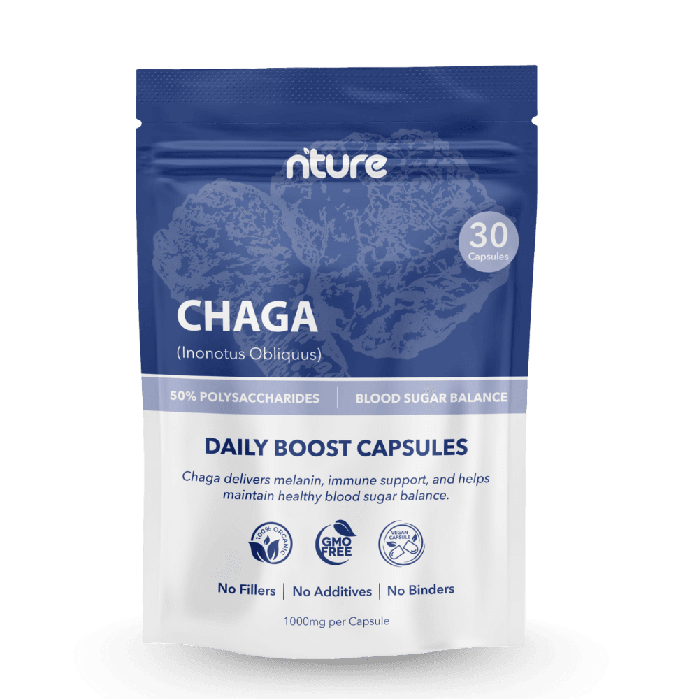 Chaga Mushroom Capsules – front label