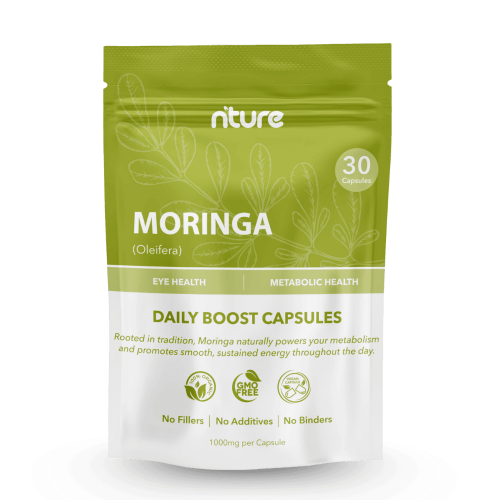 Moringa Powder Capsules – front label