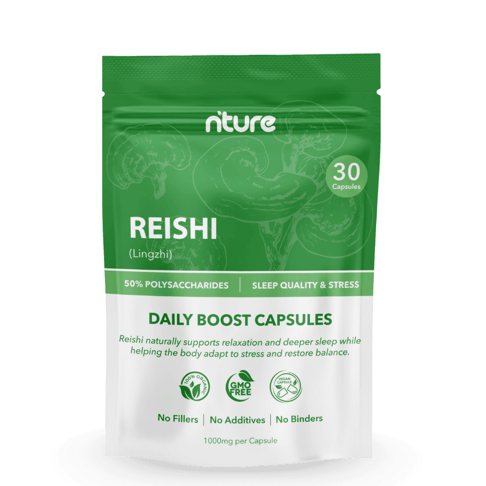 Reishi Mushroom Capsules – front label