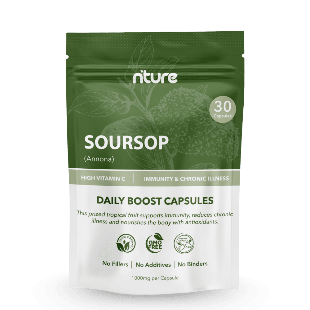 Soursop (Graviola) Leaf Capsules – front label