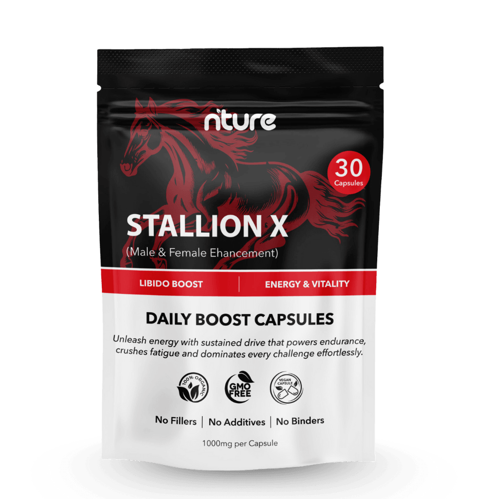 Stallion X Vitality Blend Capsules – front label