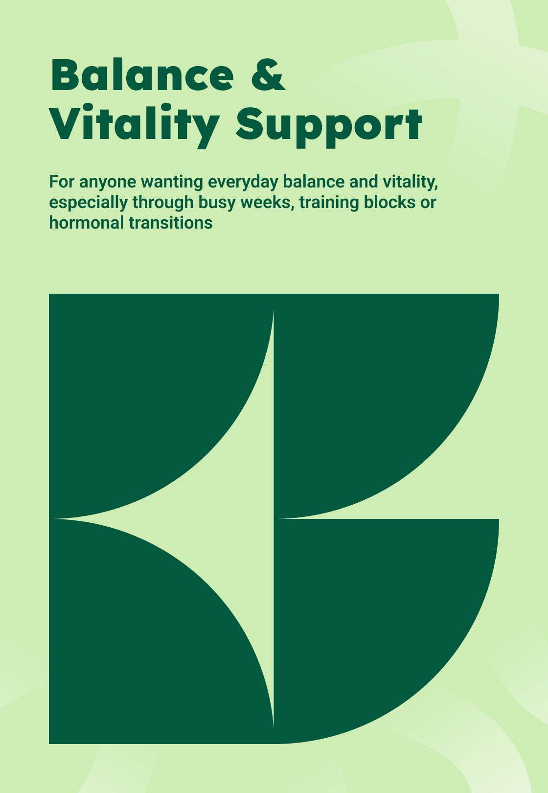 Balance & Vitality Support